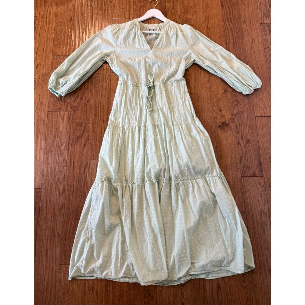 A New Day Swiss green dot maxi dress size small - Picture 7 of 9